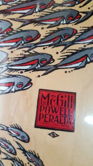 Vintage 1991 Powell Peralta Mike McGill Serpent Skateboard NATURAL 2