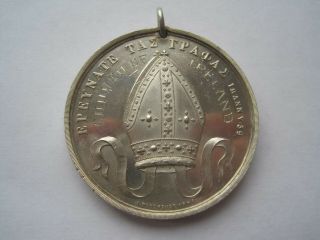 19thc Victorian White Metal Church Of Ireland Medal,  Westropp J Peyton,  Kilmore