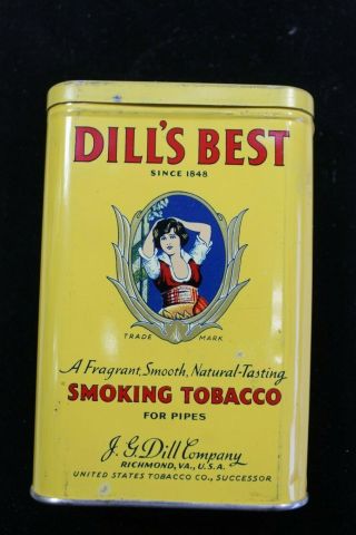 Empty Vintage Tobacco Pocket Tin Dill 