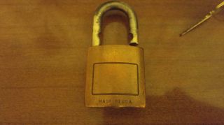 Vintage Medeco High Security Padlock Brass Body With Keys 3