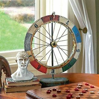 Design Toscano Carnival Game Wheel Of Chance Metal Sculpture,  Full Color