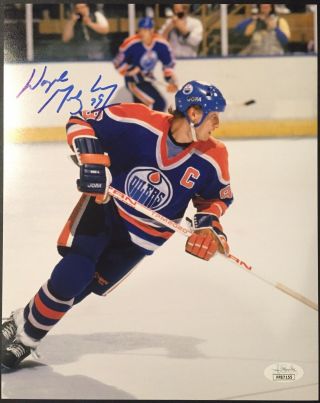 Wayne Gretzky Signed Edmonton Oilers 8x10 Photo Jsa Authenticated Certified