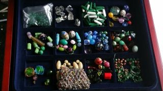 A Selection Of Vintage Art Deco Loose Glass Beads