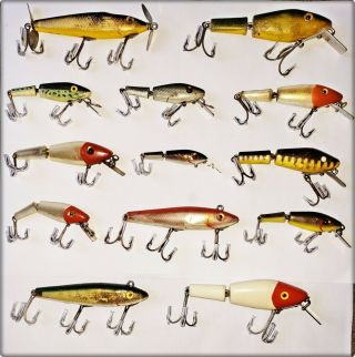 13 Vintage L&s Bait Co Lures In 1950s - 60s