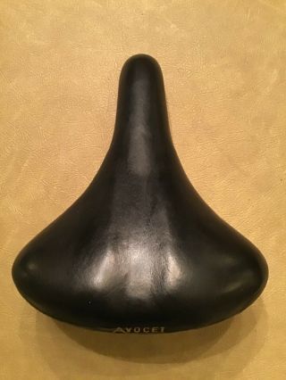 Vintage Avocet Touring Bike Saddle - Made In Italy - Leather - Vgc
