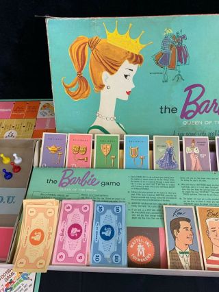 Vintage Circa 1960 Barbie Game Queen Of The Prom Board Game Mattel