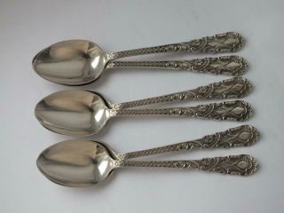 Pretty Set Of 6 Antique Solid Sterling Silver Tea/coffee Spoons 1901/11.  5cm/77g