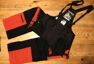 Vintage The North Face Steep Tech Pants Bib Red Small