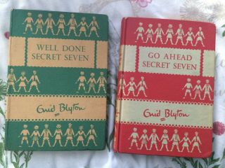2 X Vintage Secret Seven Books 1st Editions 1950s Illustrated Enid Blyton