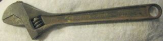 Vintage Crescent At112 12 " Inch Adjustable Wrench,  Tool Jamestown Ny,  Usa Made