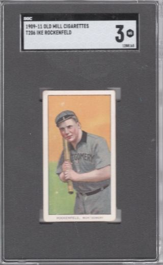 1909 - 11 T206 Ike Rockenfeld (s.  L. ) Of The Montgomery Climbers Old Mill Sgc 3