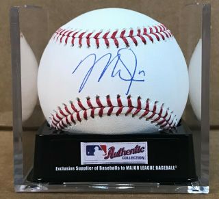 Mike Trout Autographed Official Major League Mlb Signed Baseball 27 Angels