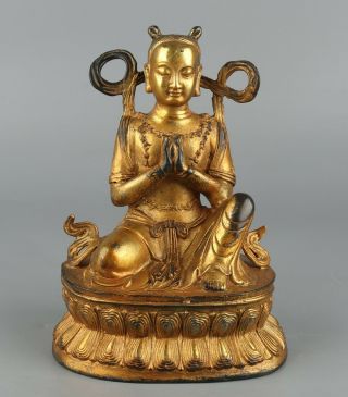 Chinese Exquisite Handmade Mythology Figure Copper Statue