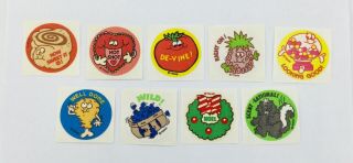 9 Vintage Trend Matte Scratch And Sniff Smelly Stickers,  Variety