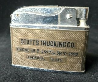 Vintage Dundee Lighter Stotts Trucking Co.  Lubbock Texas - Advertising