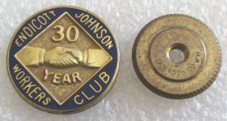 Vintage Endicott - Johnson Shoe Company - Workers Club 30 Year Service Award Pin