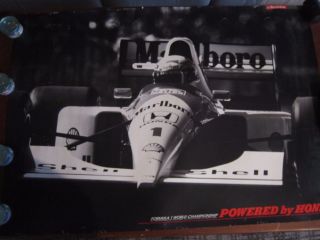 Ayrton Senna Vintage Formula One Motor Racing Poster {factory}