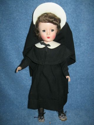 Vintage Nun Doll Hard Plastic 14in Made In Usa So Pretty Lqqk