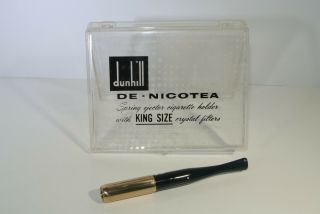 Dunhill Denicotea Cigarette Holder W/case - Gold Tone - Spring Ejector