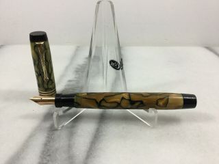 Parker Duofold Marble Gold Nib Vintage Fountain Pen 3 Bands Pat Sep 5 - 16 1916