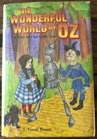 The Wonderful World Of Oz By Baum,  Fascimile Vintage Hc W/ Dj 1982,  Two - In - One