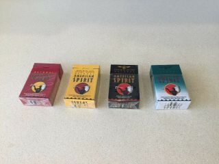 4 American Spirit Empty Cigarette Boxes Tin Metal Boxes