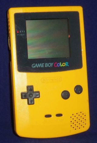 Vintage Nintendo Game Boy Color Yellow Video Gameboy System (bad Speaker)