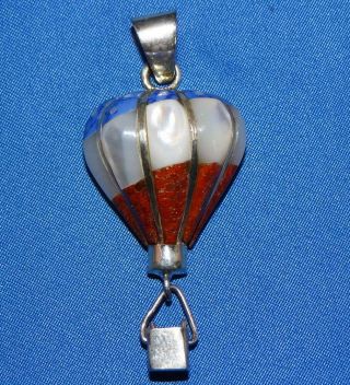 Vintage Zuni " Hot Air Balloon " Sterling Silver 