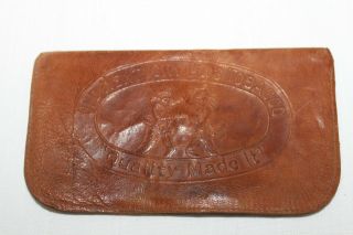 Vintage Old Kentucky Plug Tobacco Brown Leather Pouch Snap Closure So C@@l