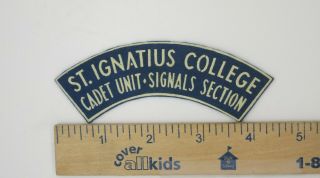 Australian Army Patch Post Ww2 Vintage St.  Ignatius College Cadet Unit Signals