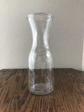 Vintage Glass Wine,  Milk,  Juice Or Water Carafe/decanter 1.  5 Liter