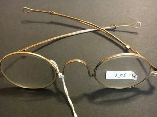 Antique Civil War Era Eyeglasses 14k Gold.  By J King.  49