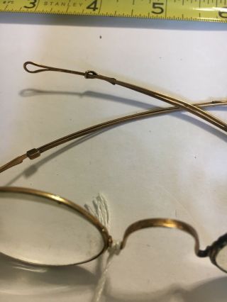 Antique Civil War Era Eyeglasses 14k Gold.  By J King.  49 3