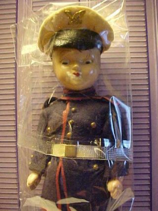 Vintage Usmc Soldier Doll In Us Military Marine Dress Uniform