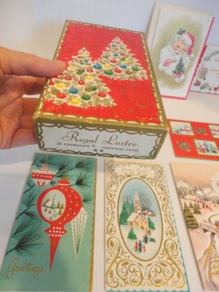 Box Of 9 Vintage Christmas Cards 50 