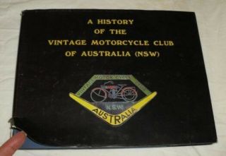 1978 Book History Of Vintage Motorcycle Club Of Australia (nsw) Australian Bikes