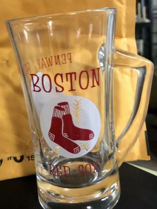 Vintage Boston Red Sox Fenway Park Vintage Beer Mug With D Handle Drinking Glass