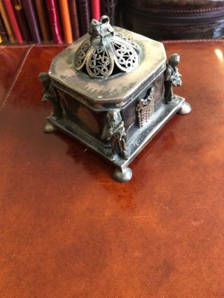 Antique Late 19th Century Russian Silver 84 Judaica Spice Box Vintage 3