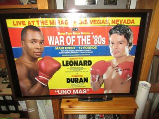 Four great Boxing Posters signed by Duran,  Benitez,  LaMotta,  Pacquiao,  Chavez, 3