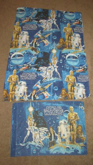 True Vtg Bibb Star Wars Twin Flat Sheet W/ Pillow Case Muslin Usa