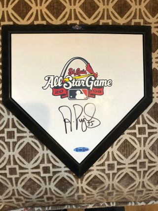 Albert Pujols Signed Autograph 2009 All Star Plate Cardinals Angels Uda Holo