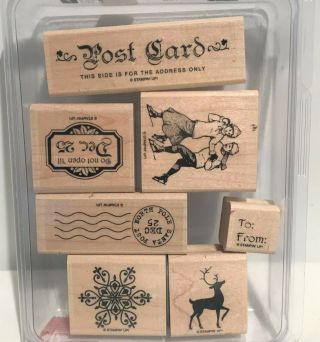 Stampin Up Winter Post Christmas Holiday Vintage Rubber Stamps