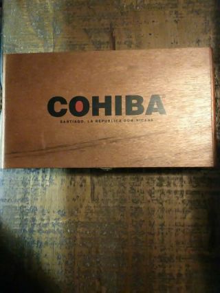 Cohiba Wood Cigar Box Empty Made In Dominican Republic