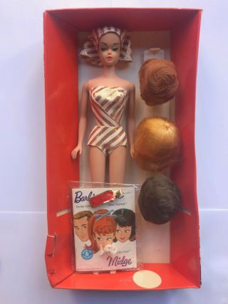 Vintage Barbie High Color Fashion Queen Mib Wigs Wrist Tag Etc