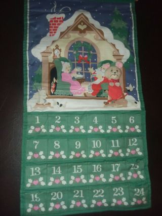 Vintage Avon Advent Countdown To Christmas Calendar With Mouse