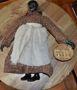 Antique African American Black Americana Mammy Doll - Ceramic? China? Porcelain?