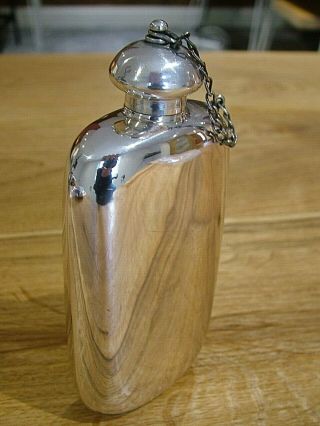 Antique Thomas Wilkinson Silver Plate Pocket Hip Flask Spirit Bottle (564)