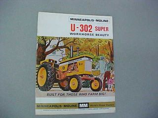 Vintage 1966 Minneapolis - Moline U - 302 Tractor Brochure