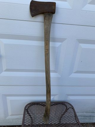 Vintage Norlund Axe 34” Total Length (cracked Wood Handle)