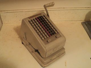 Vintage Paymaster Series 7000 Check Writer Machine - Good Cond W/key